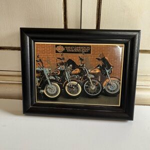 Harley Davidson Happy Anniversary Black Framed 5x7 Tile The Hadley Collection